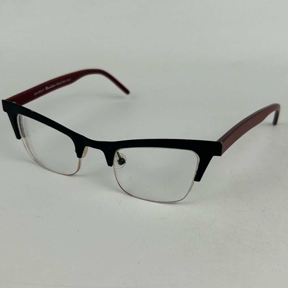Roadster Anvifrieze Eyeglasses Women Black Red Plastic Round Half Rim‎ 48 23 140